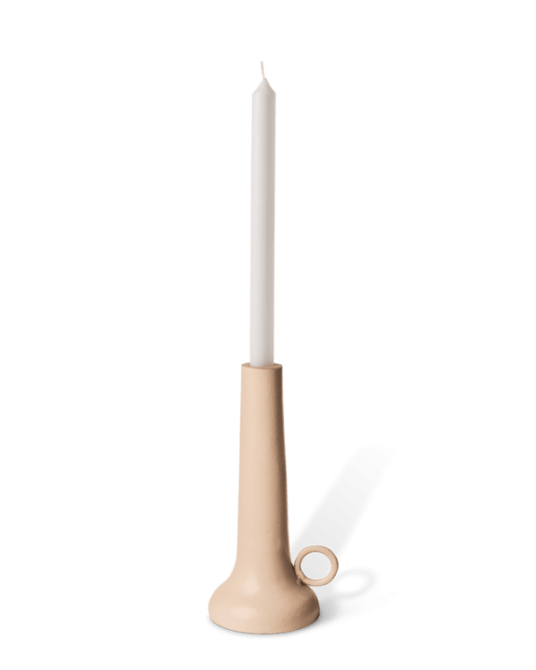 Spartan Candle Holder S, Beige, L11 x W9.5 x H22 cm - Image 2