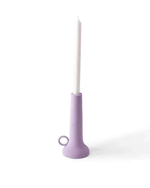 Spartan Candle Holder S, Lilac, H22 cm - Image 4