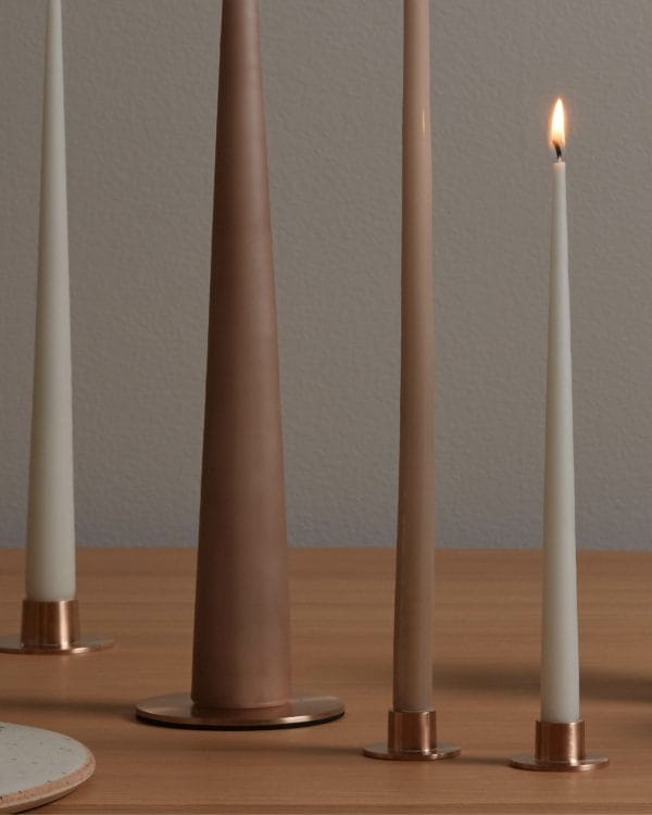 Candle Plate, Rose Gold, Matt, Ø12 cm - Image 2