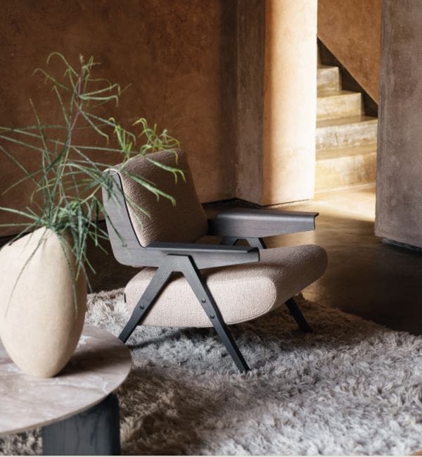 Lina Armchair 78 , Vite 01 Colored Dark Walnut Ashwood Structure - Image 2