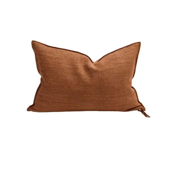 Chenille Vintage Cushion, Havane, 40x60 cm