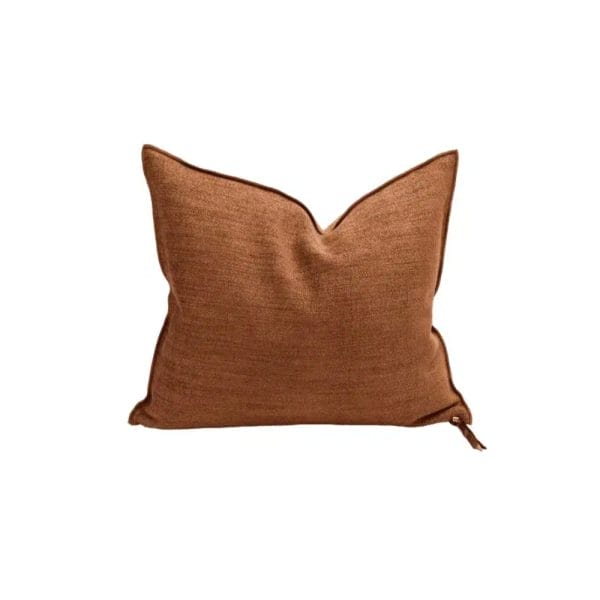 Chenille Vintage Cushion, Havane, 50x50