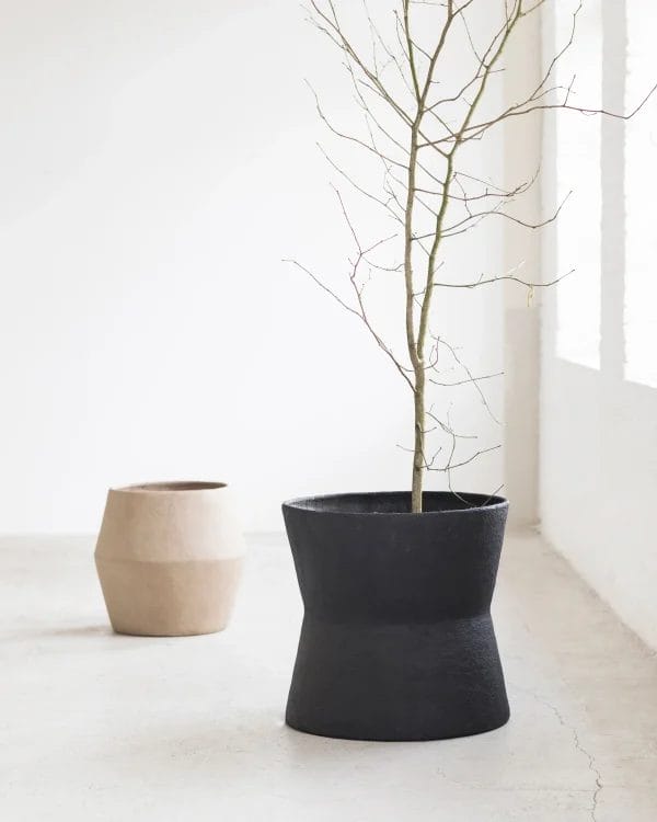 Planter Construct L, Black, Paper Mache - Image 3
