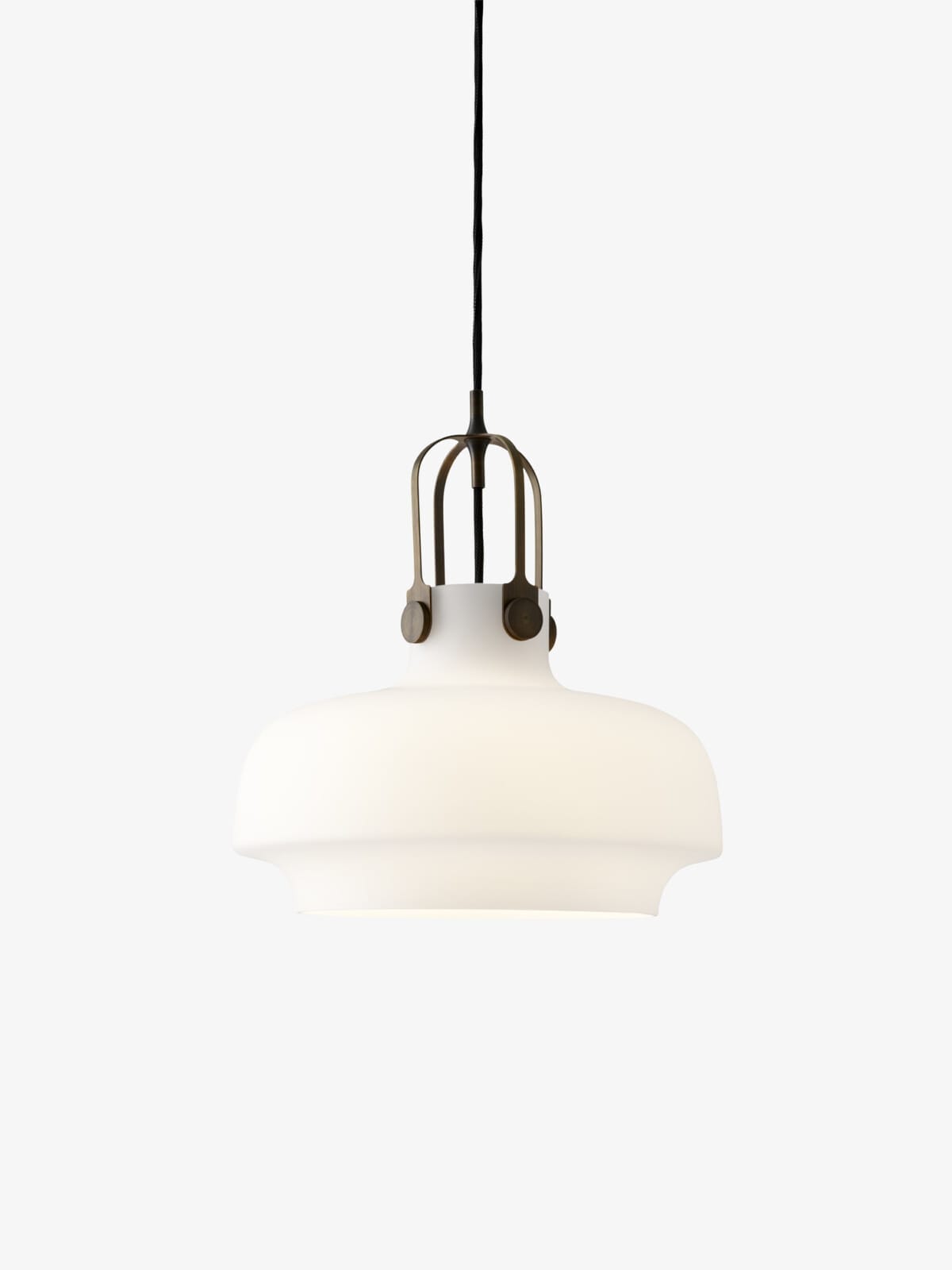 Copenhagen SC7 Pendant Light, Shade Satinized Opal Glass, Base Bronzed Brass - Image 4