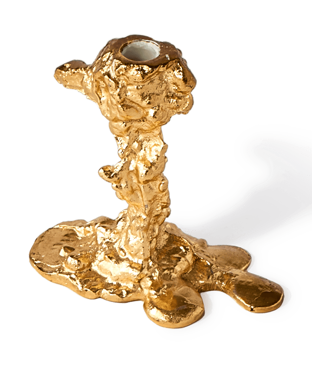 Drip Candle Holder S, Gold - Image 4