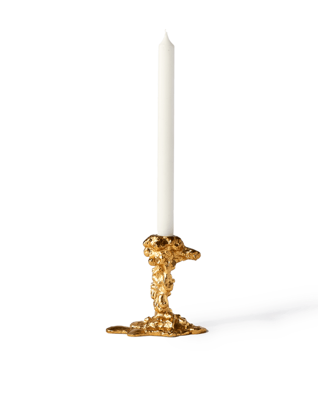 Drip Candle Holder S, Gold