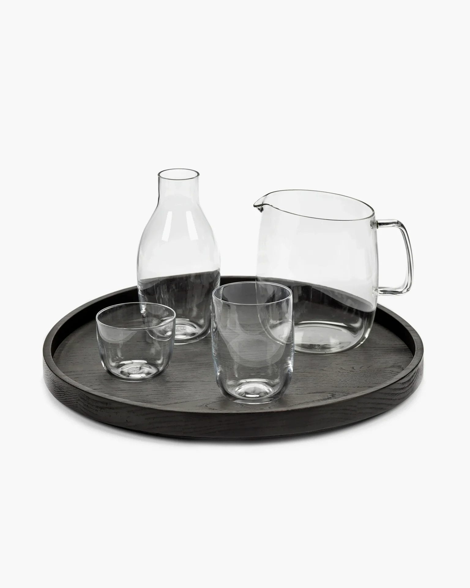 Tray Wood Round, Carbonised Ash, Ø35cm