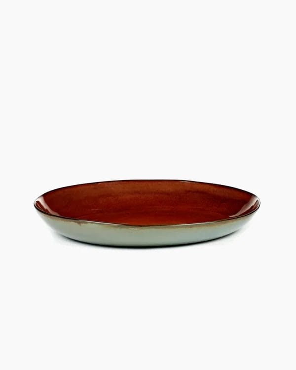 Serving Tray, Rust/Smokey Blue