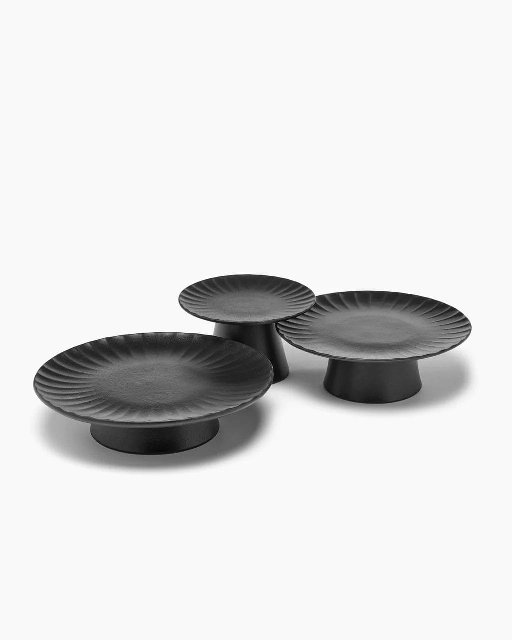 Cake Stand L, Black, Stoneware - Image 2