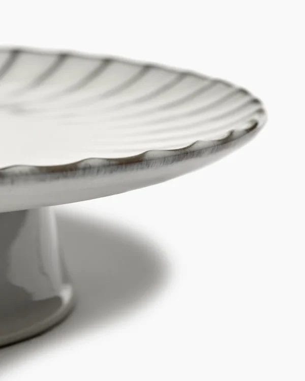 Cake Stand L, White, Stoneware - Image 2