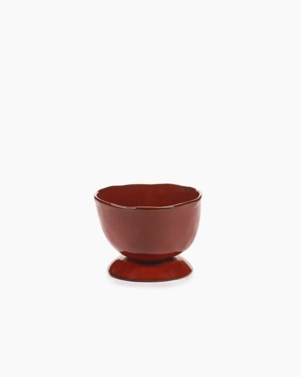 High Bowl On Foot S Venetian Red La Mère, Ø13cm
