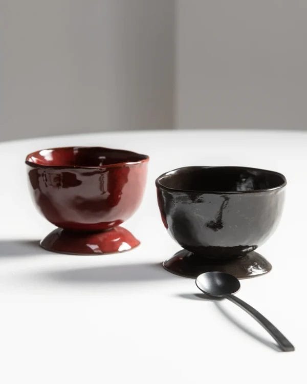 High Bowl On Foot S Venetian Red La Mère, Ø13cm - Image 2
