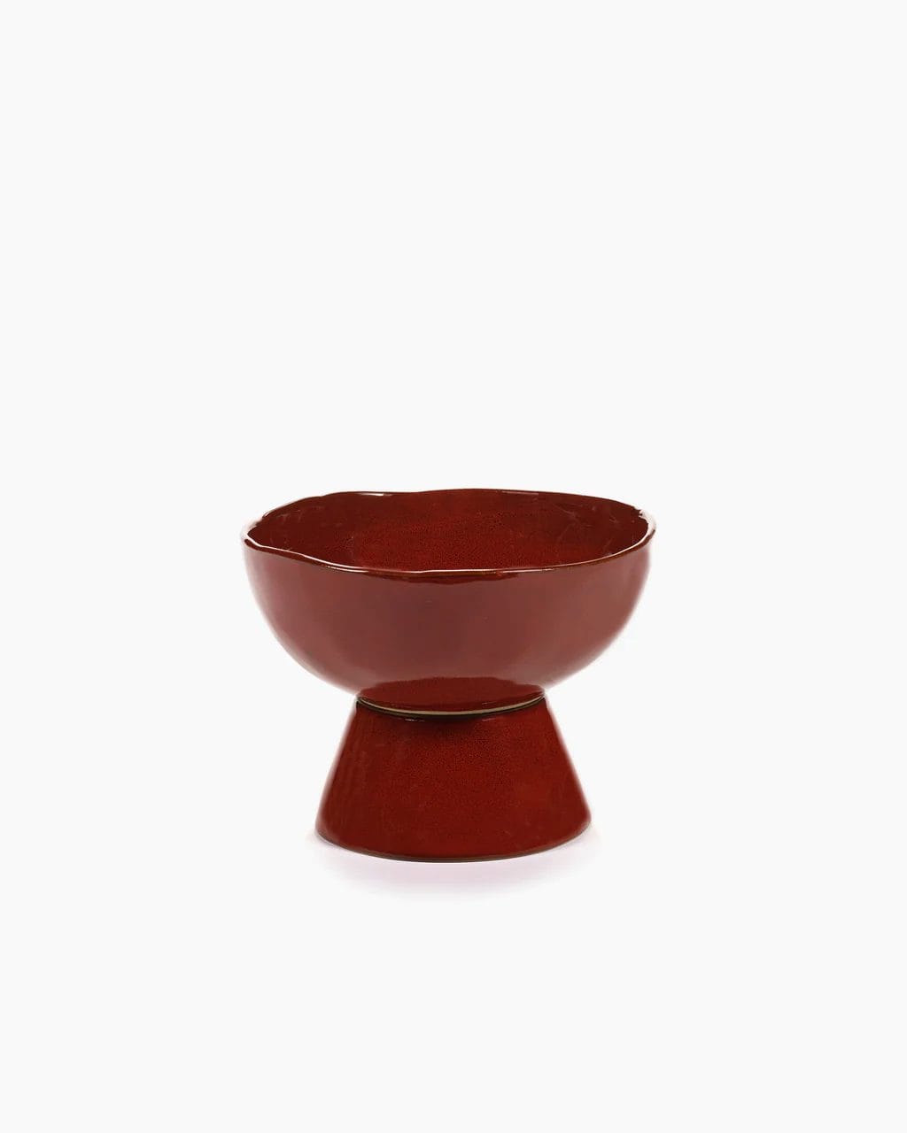 High Bowl Large Foot Red La Mère, Ø20.5cm