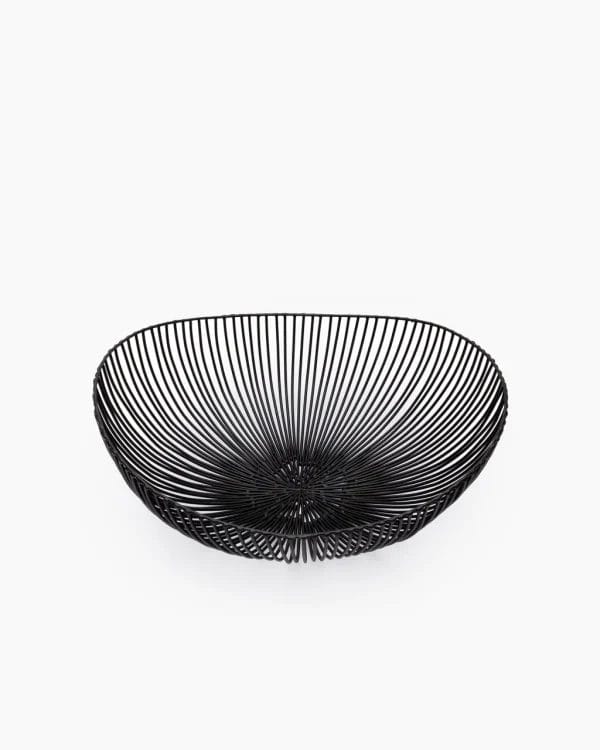 Iron Basket Oval Black Meo Metal Sculptures - Image 4