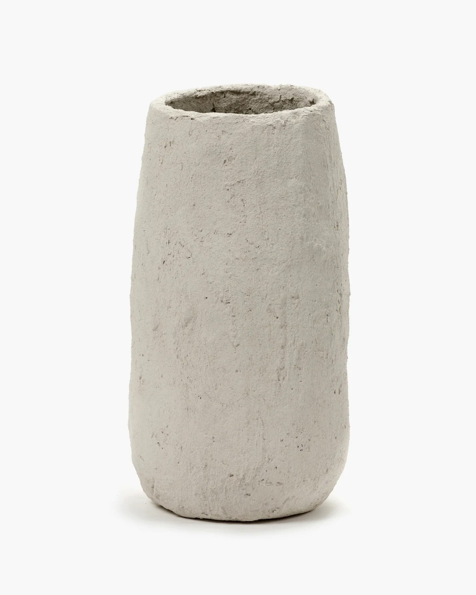 Vase Earth, Beige, Paper Mache