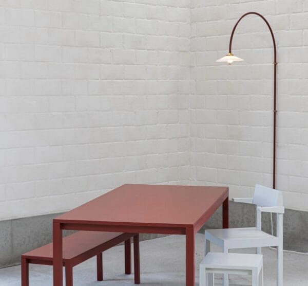 Hanging Lamp N°2, Menie Red, Muller Van Severen 75 x H180 cm