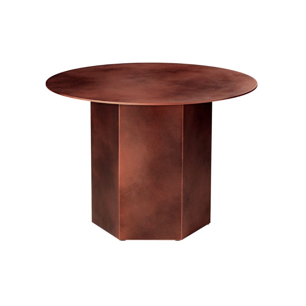 Epic Coffee Table - Earthy Red Steel, Round