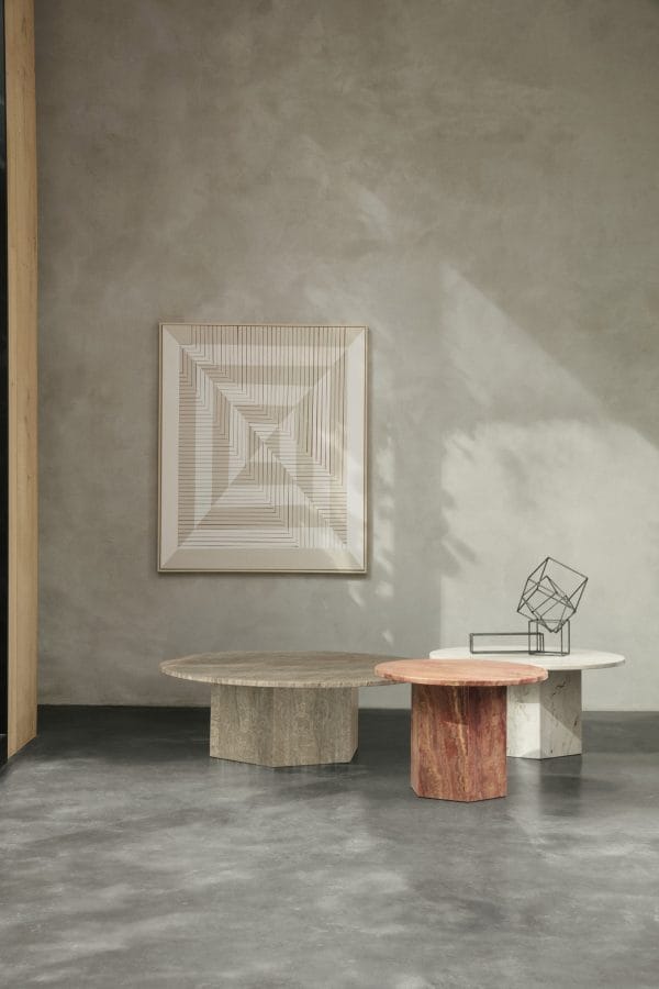 Epic Coffee Table - Burnt Red Travertine , Round - Image 2