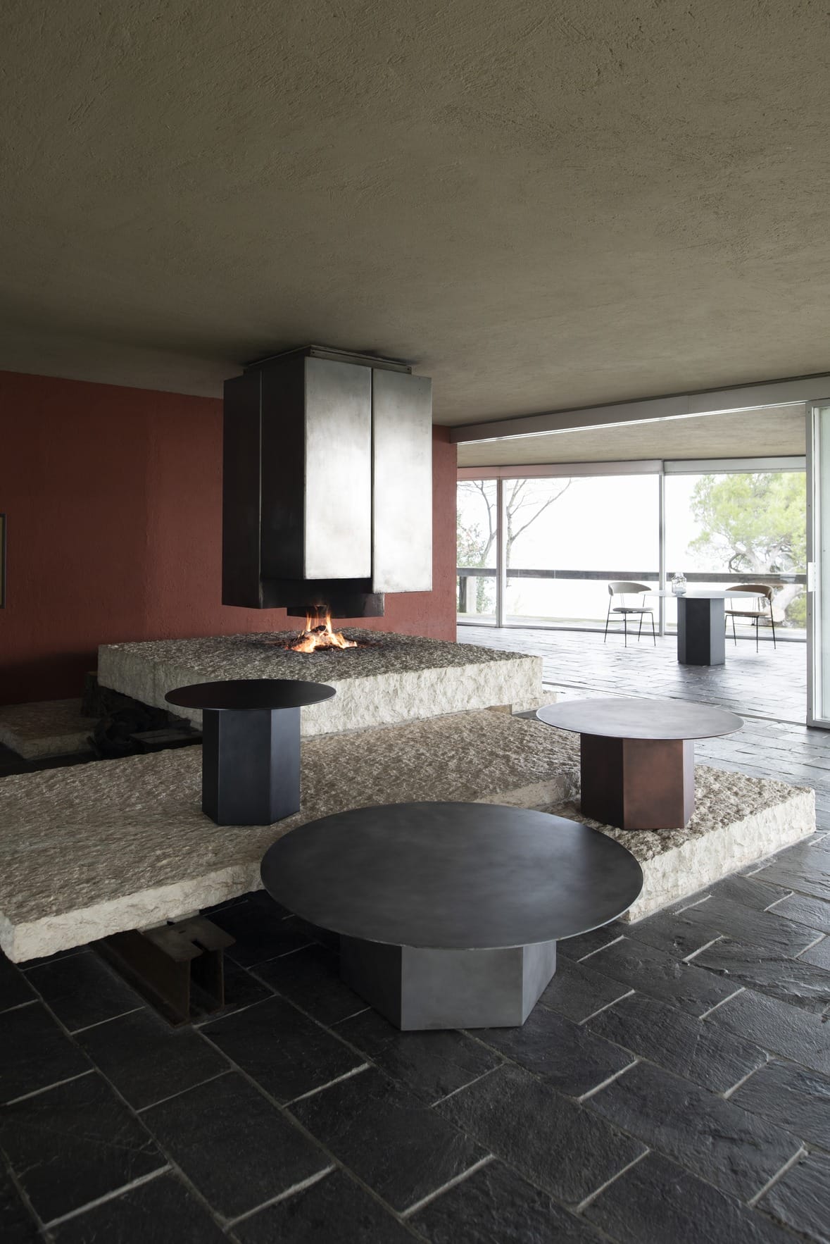 Epic Coffee Table- Midnight Black Steel, Ø60 cm