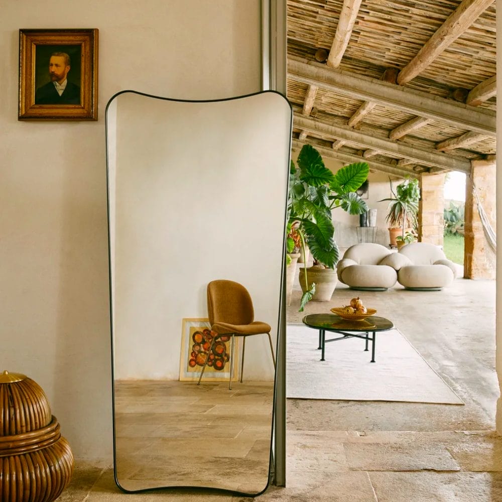 F.A. 33 Wall Mirror, Black Brass
