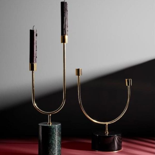 Grasil Candle Holder, Black/Gold - Image 2
