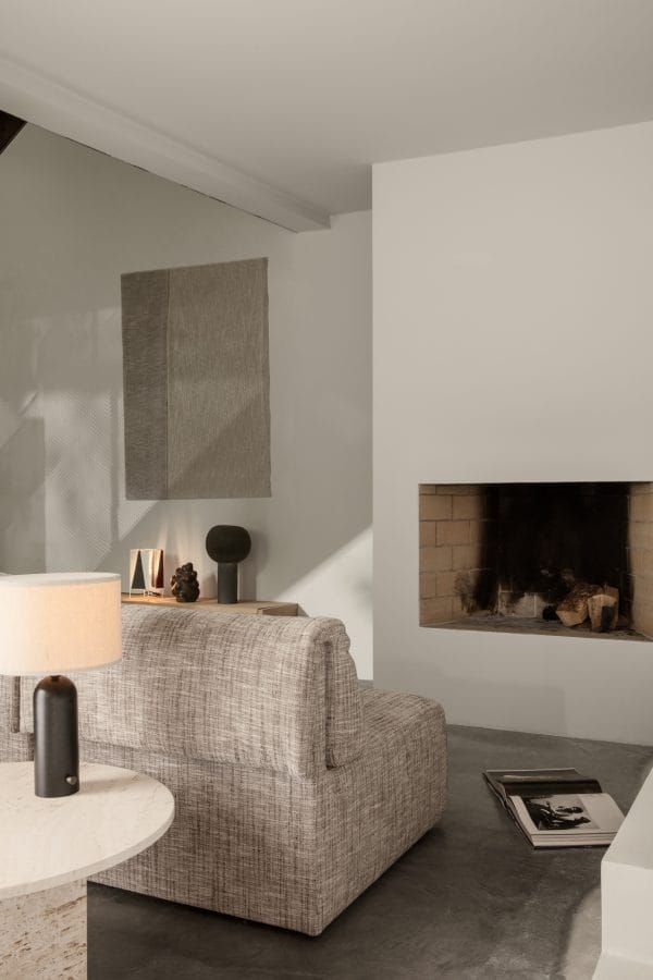 Gravity Table Lamp Large, Black Marquina Marble, Canvas - Image 3