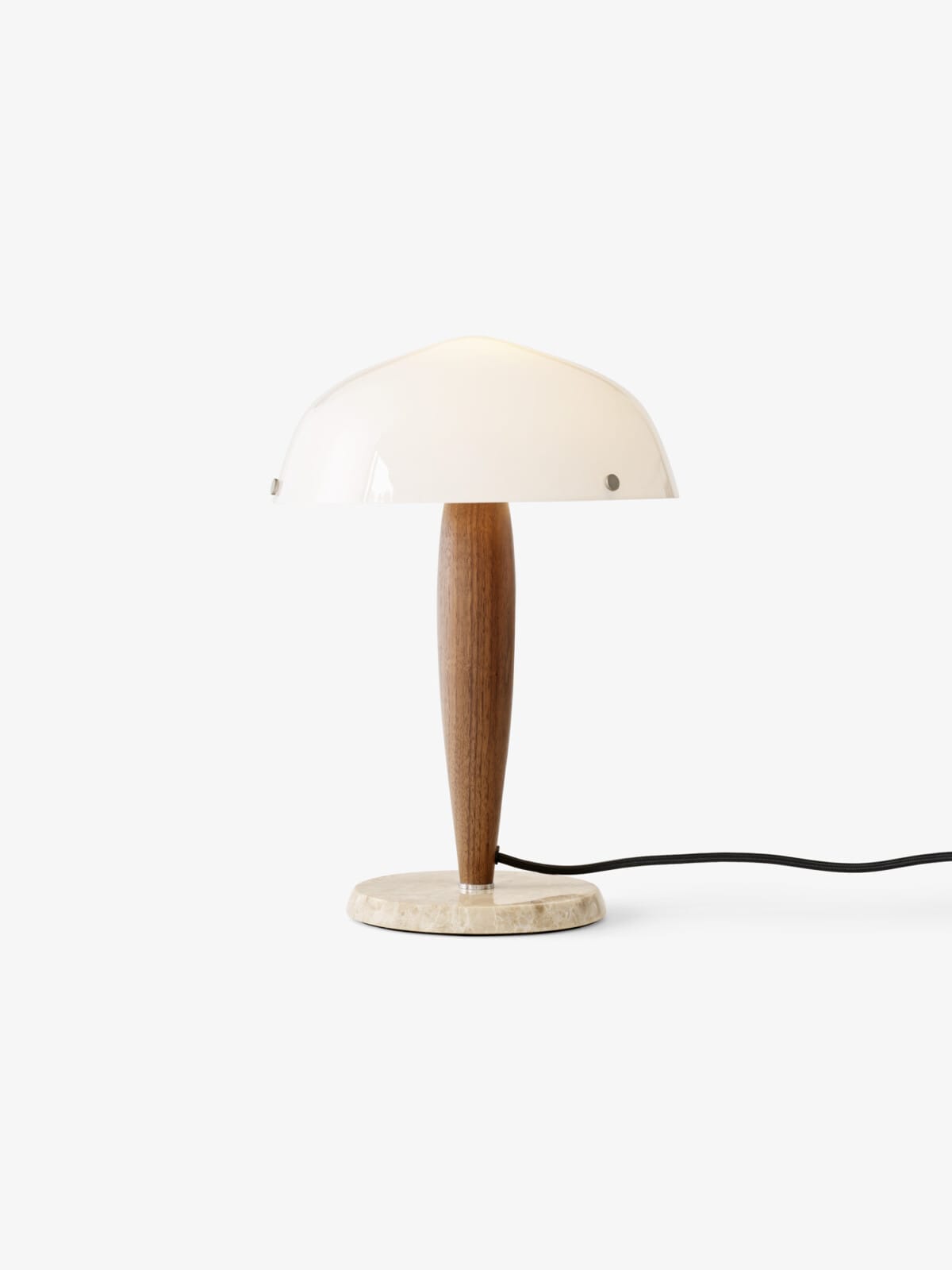 Herman SHY3, Shade, Opal Glass, Base Oiled Walnut, Base Cream Marble - Image 3