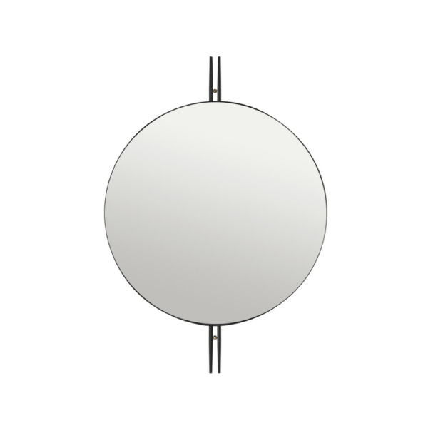 IOI Wall Mirror, Black Semi Matt, Round, Ø80 cm