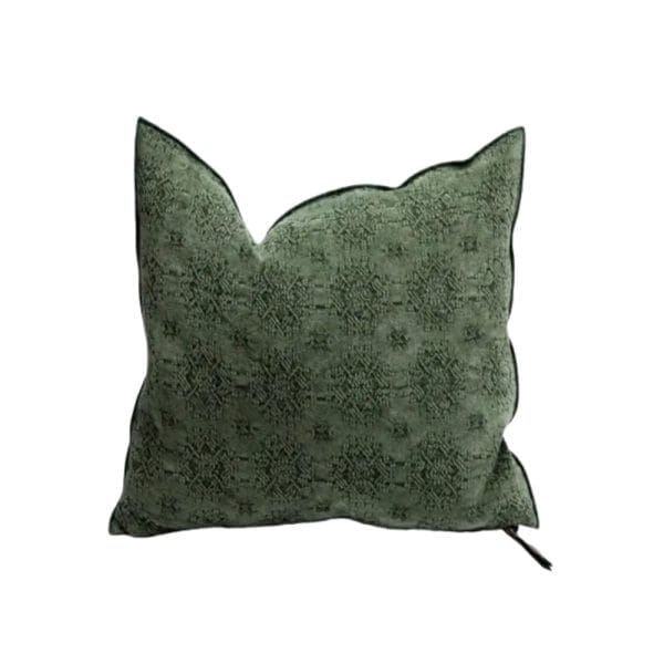 Jacquard Stone Washed Cushion, Kilim Avocat, 50 x 50 cm