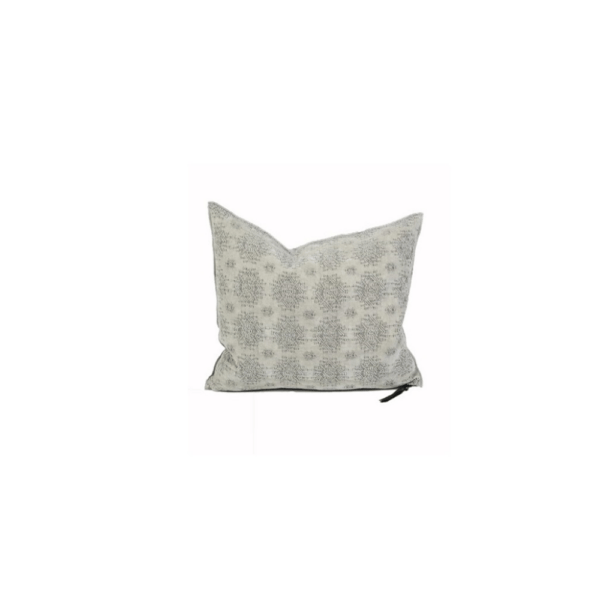 Jacquard Stone Washed Cushion, Kilim Ciment, 50 x 50 cm
