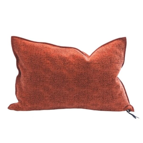 Jacquard Stone Washed Cushion, Kilim Hennè, 40 x 60 cm