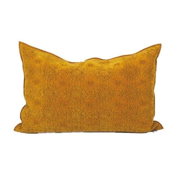 Jacquard Stone Washed Cushion, Kilim Ocre, 40 x 60 cm