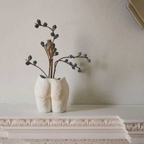 Popotin Pot, Earthenware, Matte White - Image 4