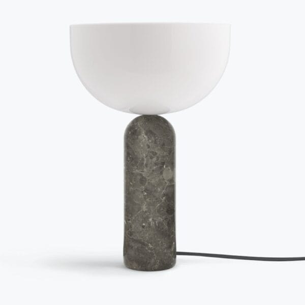Kizu Table Lamp, Large, Grey Marble, Ø30 cm
