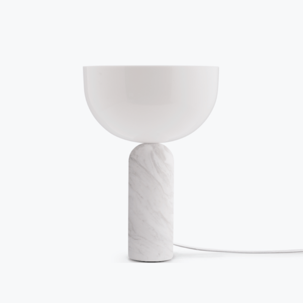 Kizu Table Lamp, Small, White Marble Ø25