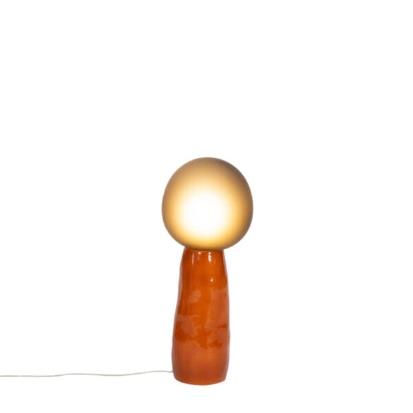 Kokeshi Small Light, Terracotta, Grey Glass Ø30cm - Image 2