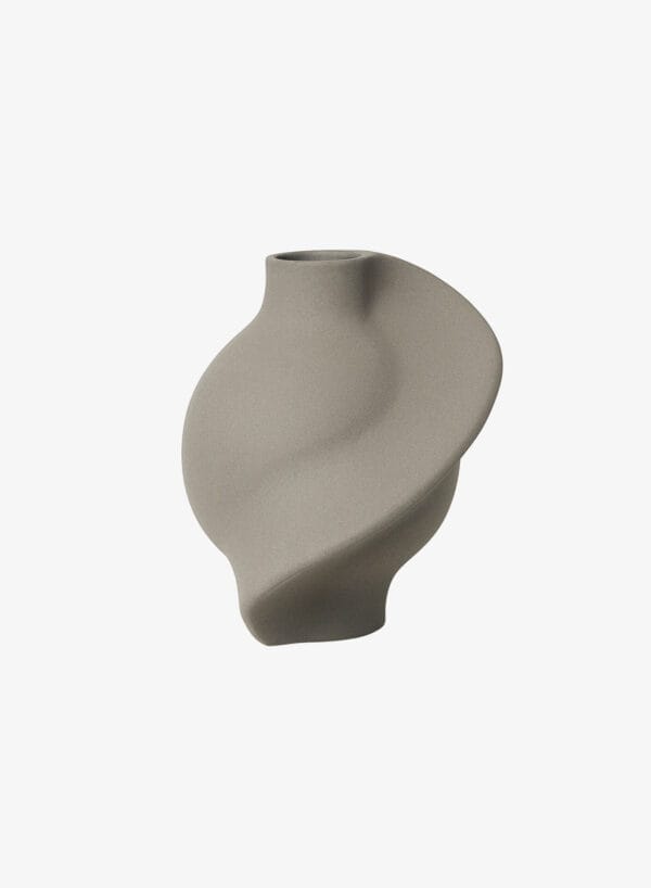 Pirout Vase #01, Ceramic, Sanded Grey, Ø7 cm - Image 2