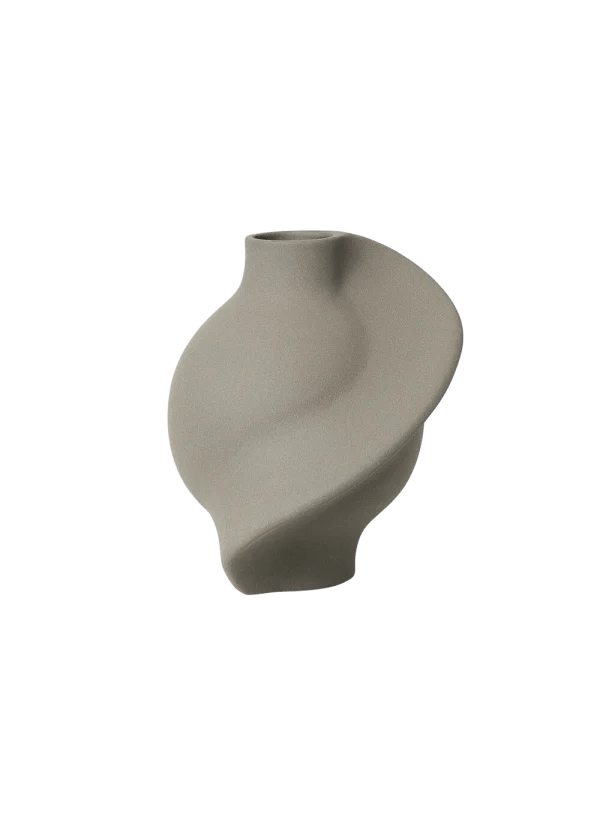 Pirout Vase #01, Ceramic, Sanded Grey, Ø7 cm