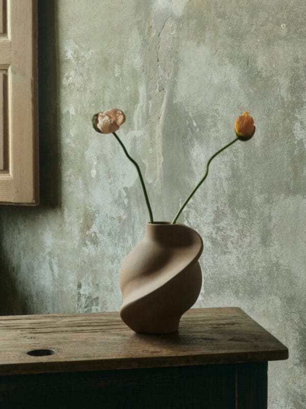 Pirout Vase #01, Ceramic, Sanded Grey, Ø7 cm - Image 3