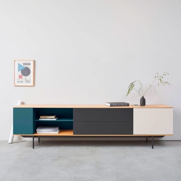 Landscape 577432_tek, Component with a Left Door, Component with a Open Component, Component with a Left Door (Merged Leftside), A Layered Component: Drawer (18 cm) / Drawer (18 cm) (Merged Rightside), Plates/Layers, Metal Frame 228 cm - Image 2
