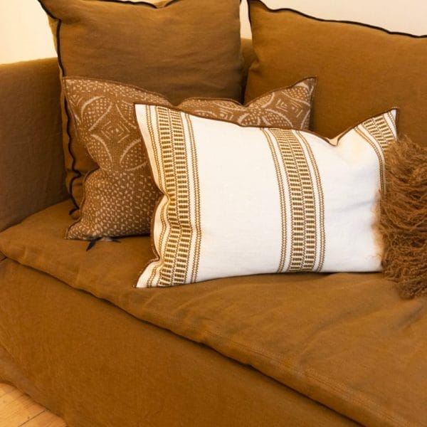 Lin Wabi-Sabi Cushion, Bogolan Charbon, 40 x 60 cm - Image 2