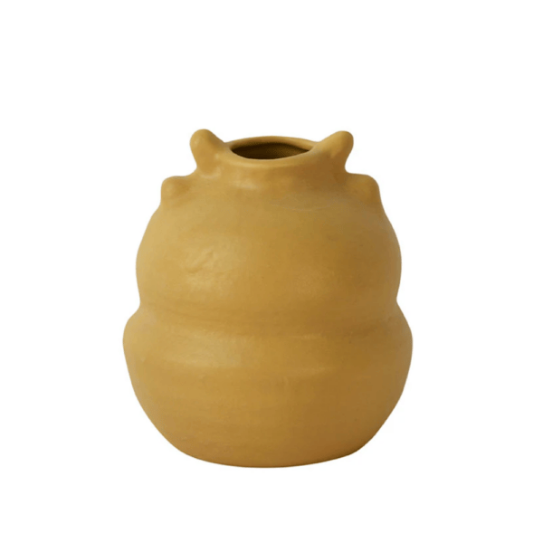 Lucrece Vase, Ocre, Ø13 cm