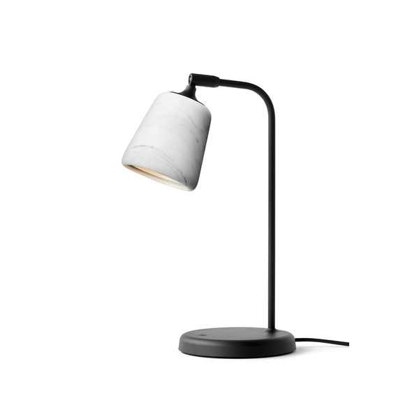 Material Table Lamp, White Marble