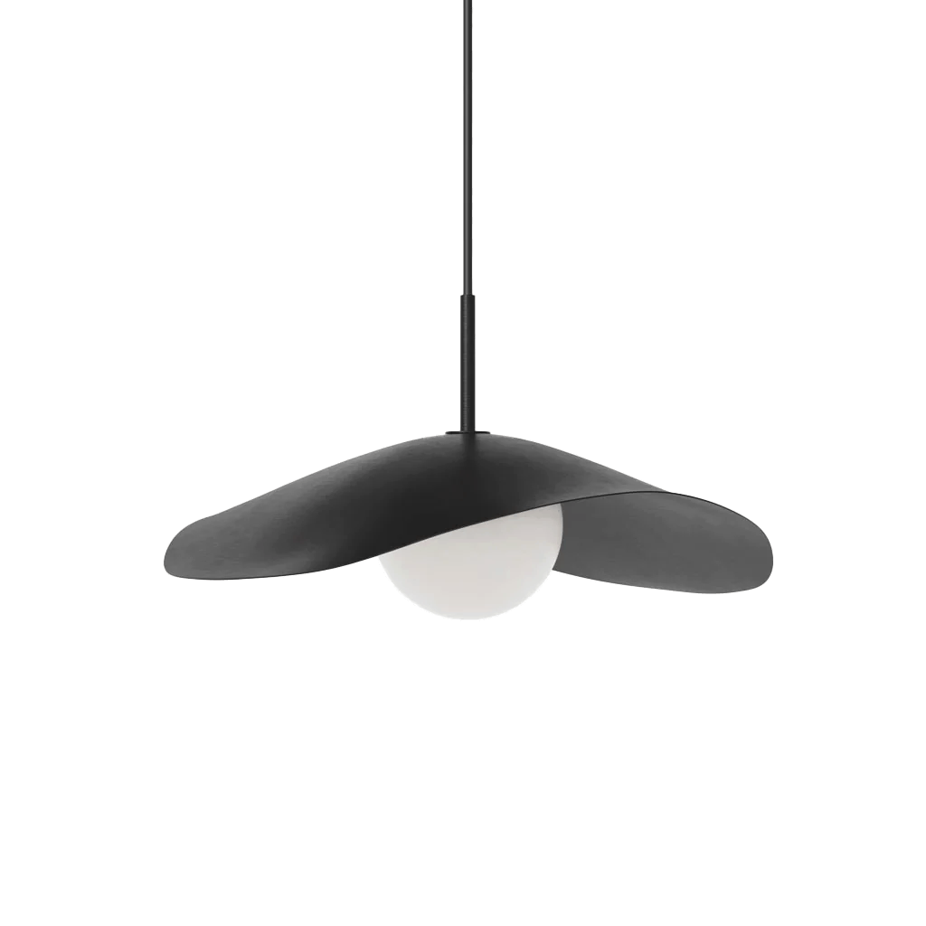 Fuji Pendant Lamp, Small, Aluminium - Burned Black, S 22 CM / W 14,6 CM / H 22 CM