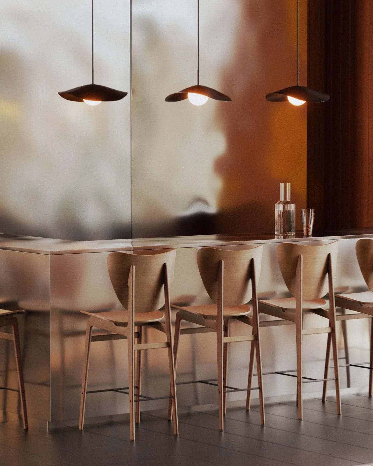 Fuji Pendant Lamp, Small, Aluminium - Burned Black, S 22 CM / W 14,6 CM / H 22 CM - Image 2