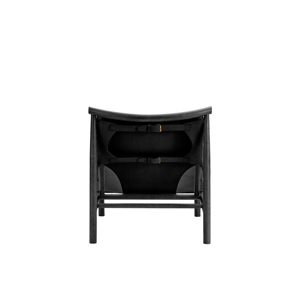 Samurai Chair, FSC Certified Oak, Sørensen Saddle Leather, Black 97137, Frame: Black Oak - Image 2