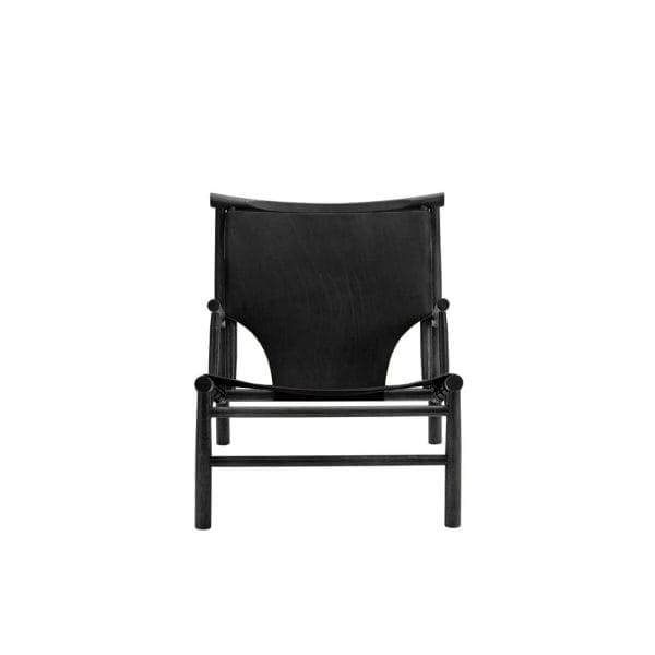Samurai Chair, FSC Certified Oak, Sørensen Saddle Leather, Black 97137, Frame: Black Oak