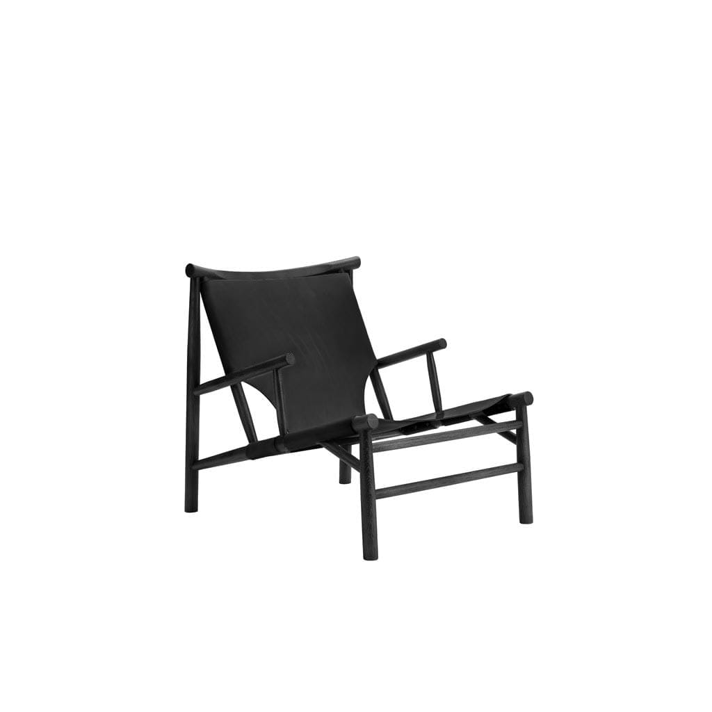 Samurai Chair, FSC Certified Oak, Sørensen Saddle Leather, Black 97137, Frame: Black Oak - Image 3