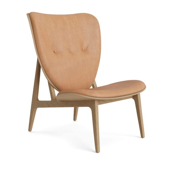 Elephant Lounge Chair, leather front upholstery, Oak Natural, Cat.4. Dunes Camel 21004, W 75 cm / D 80 cm / H 96 cm / SH 38 cm - Image 2
