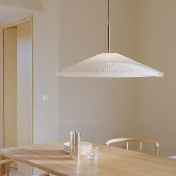 Nebra Pendant Lamp, Large, White, Adjustable Shade - Image 2
